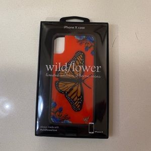 Wildflower iPhone X Butterfly Case